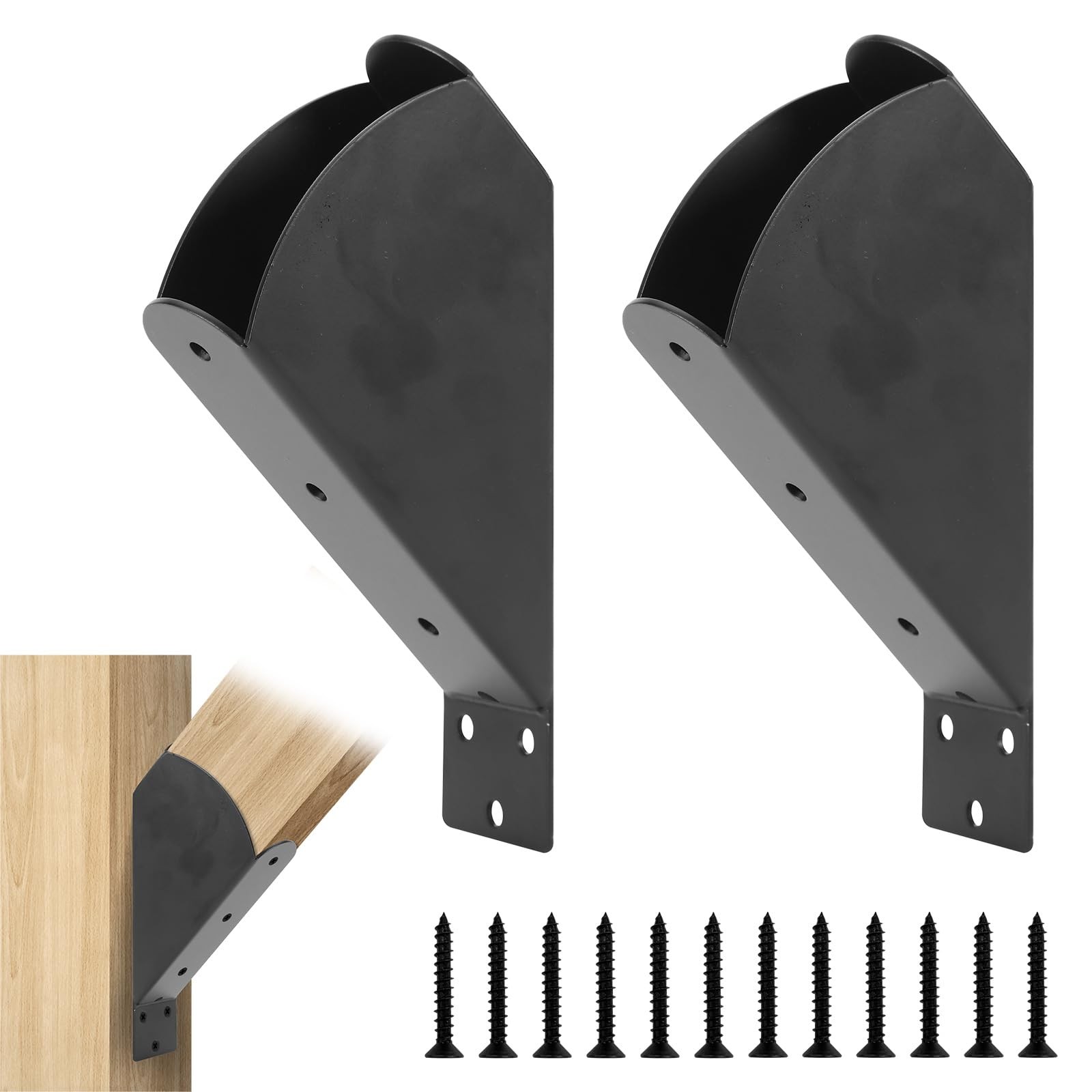 4 PCS 45-Degree Angle Pergola Brackets for 2×4 Wood Posts Heavy Duty Brace