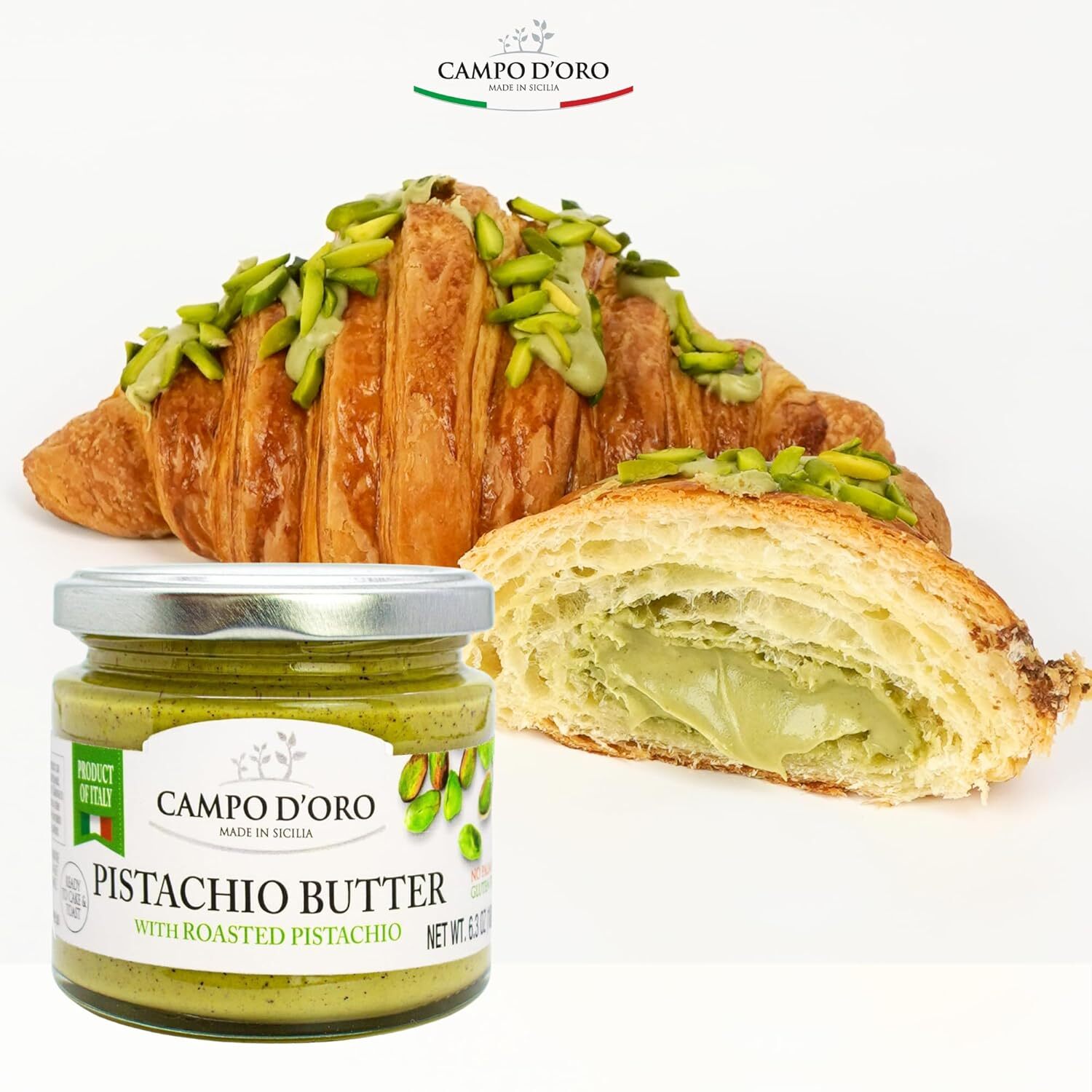 – Pistachio Butter Sweet Spreadable Cream, 6.3 Oz (180G), Rich & Nutty for Knafe