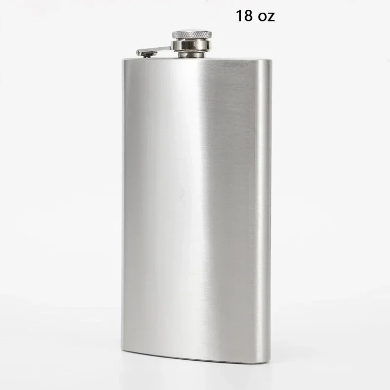 1-12 Oz Stainless Steel Hip Flask with Funnel Pocket Hip Flask Alcohol Whiskey