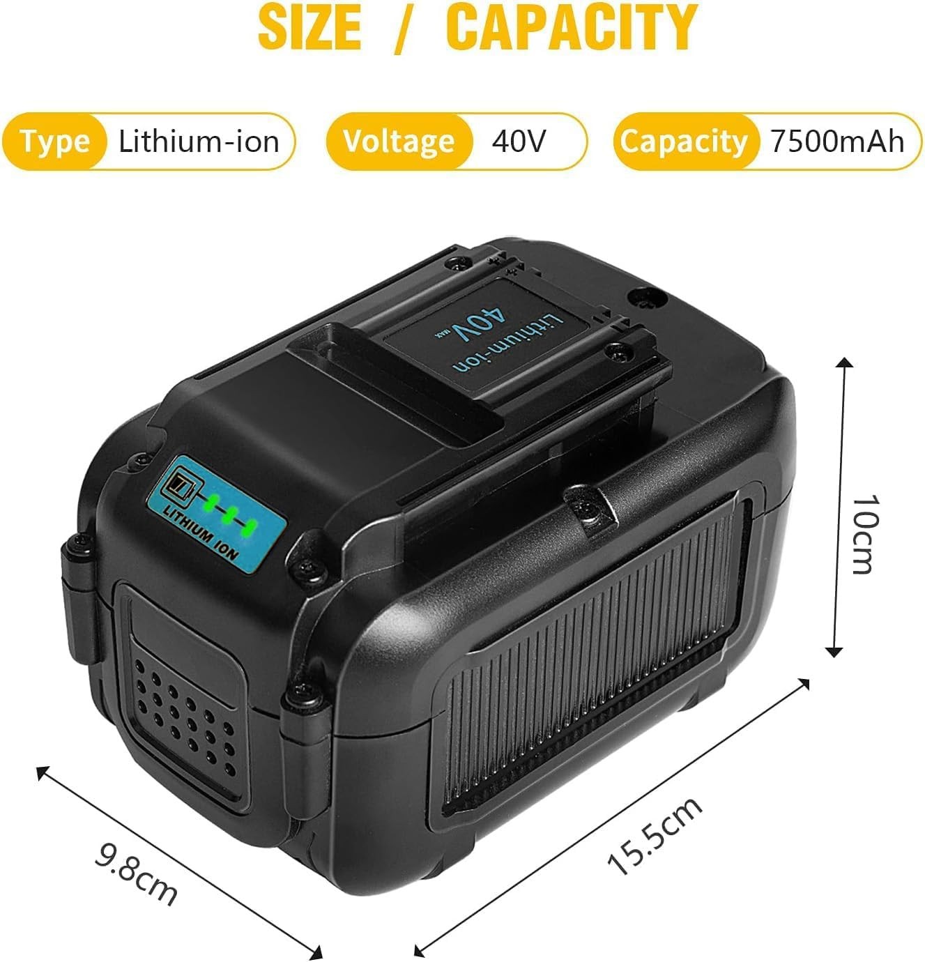 Aaiwtd 40V 7500Mah Replacement Battery For Dewalt Dcb404 Dcb406 Dcb407 Dcb114