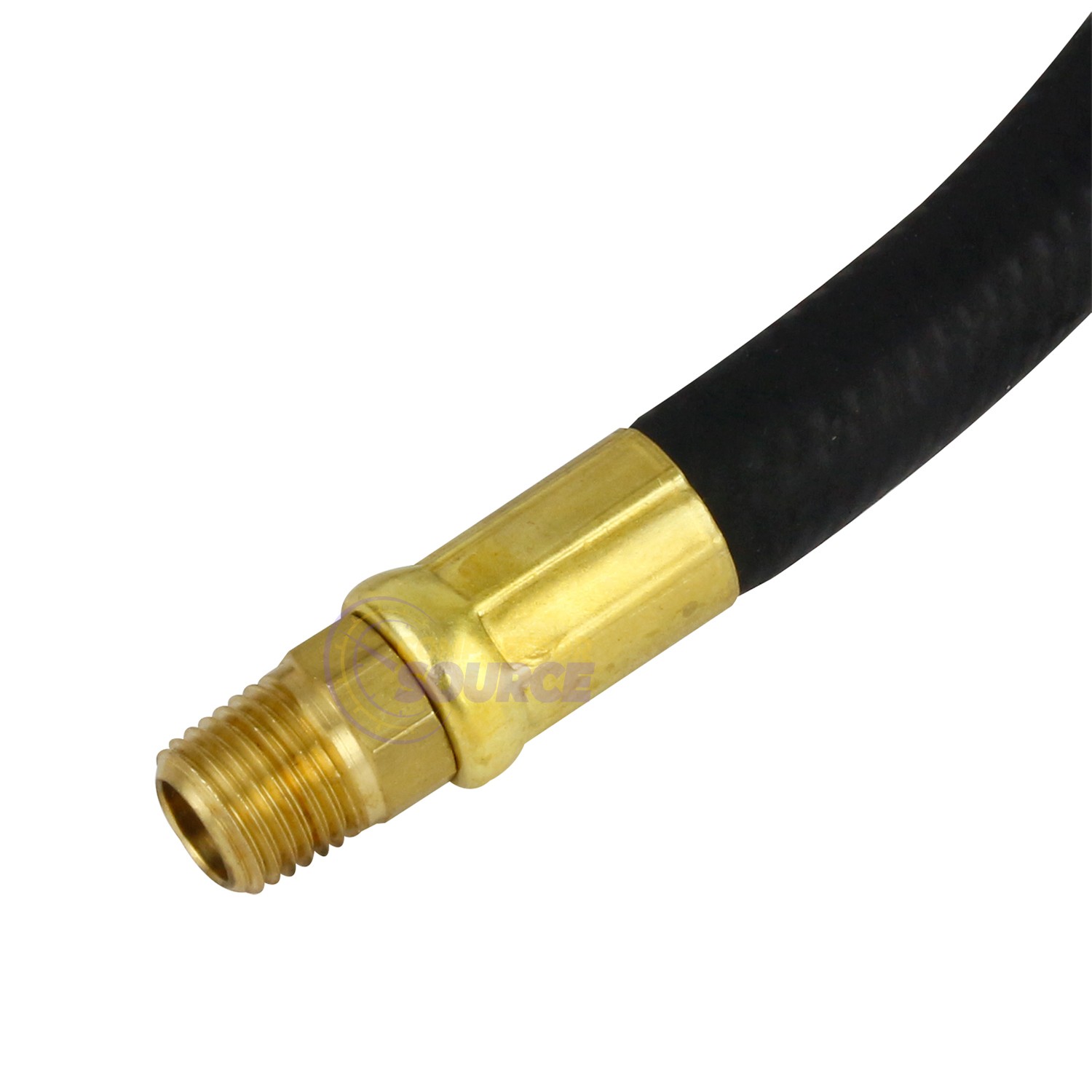 Continental Rubber Air Hose 3 Feet x 3/8 Inch 250 PSI Oil-Resistant Black 10372
