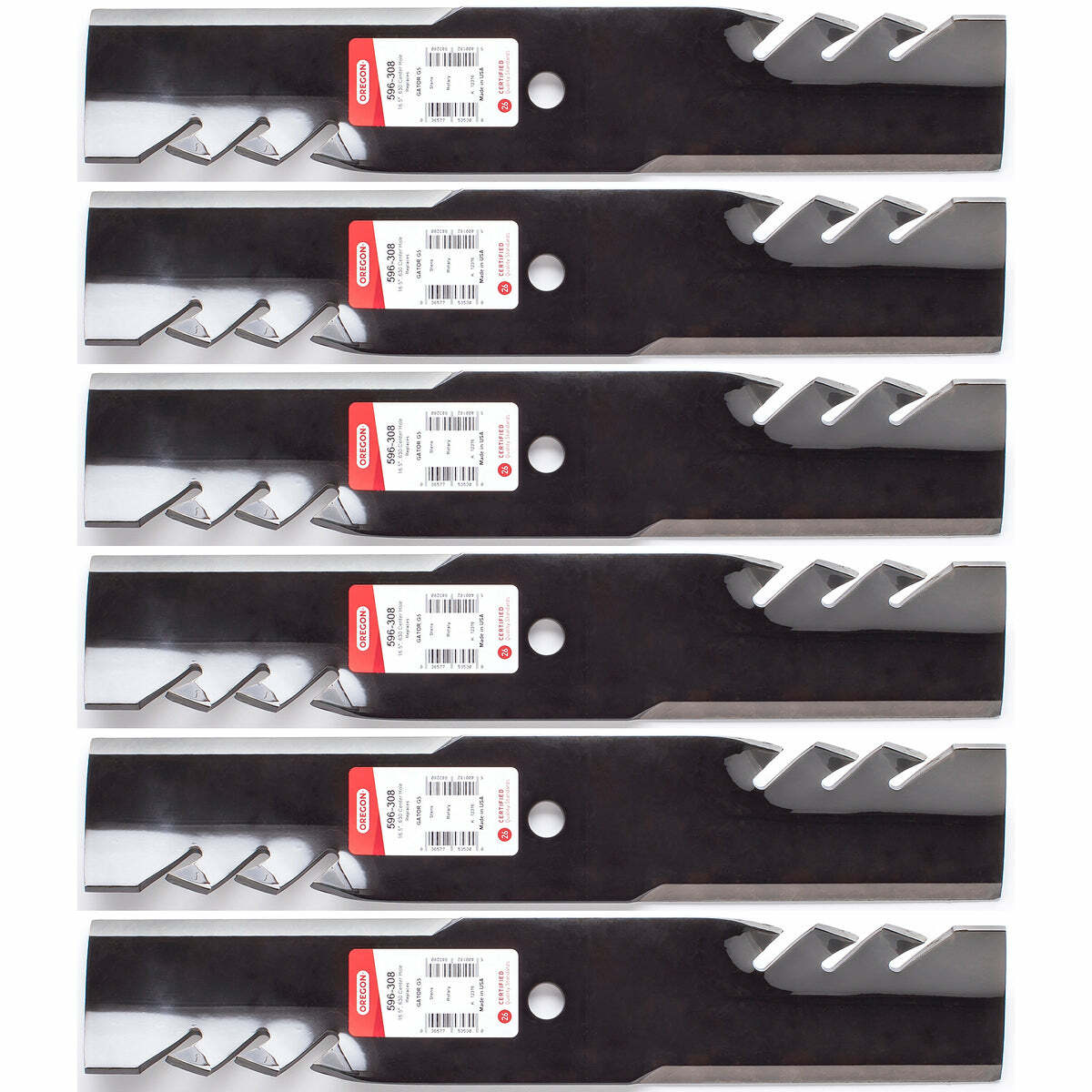 Oregon 596-308 G5 Gator Blades for 48″ Hustler 795757, 796623, 796631