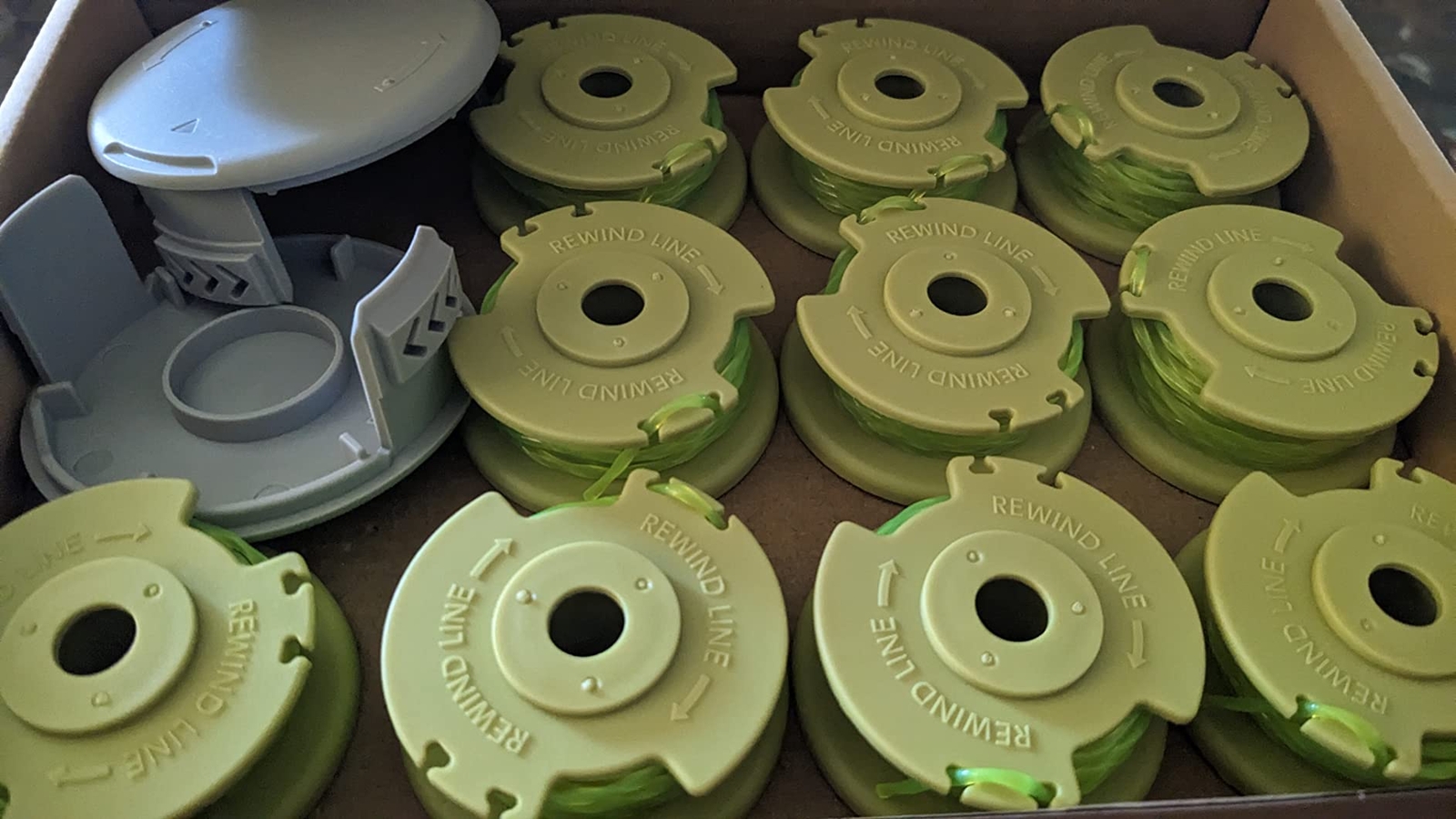 6 Replacement Trimmer Spool For Ryobi One Plus 11ft 0.08″ AC80RL3 18V 24V 40V
