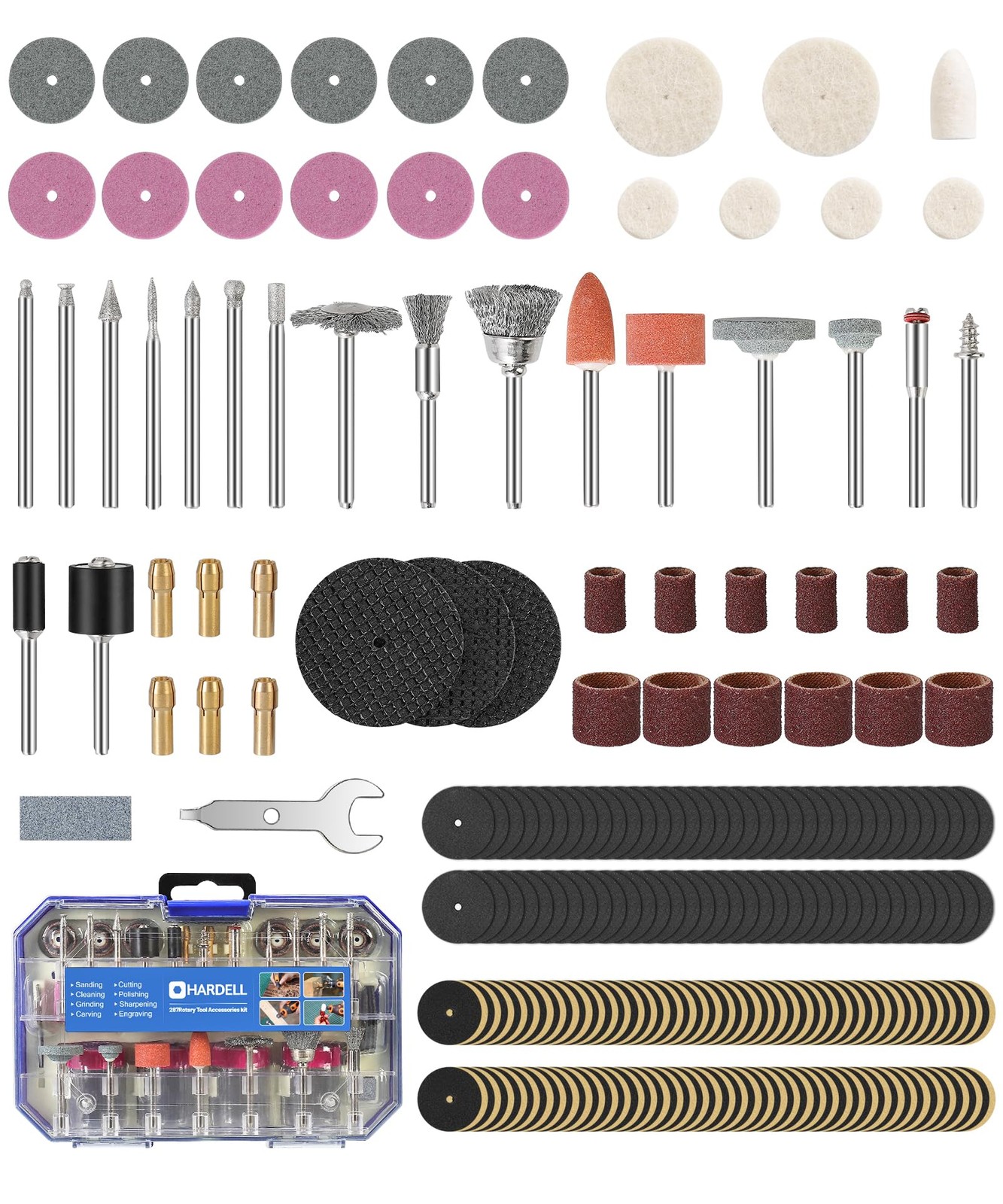 Rotary Tool , 230Pcs Power Rotary Tool Kit, 1/8″(3.2mm) Diameter Shanks, Univ…