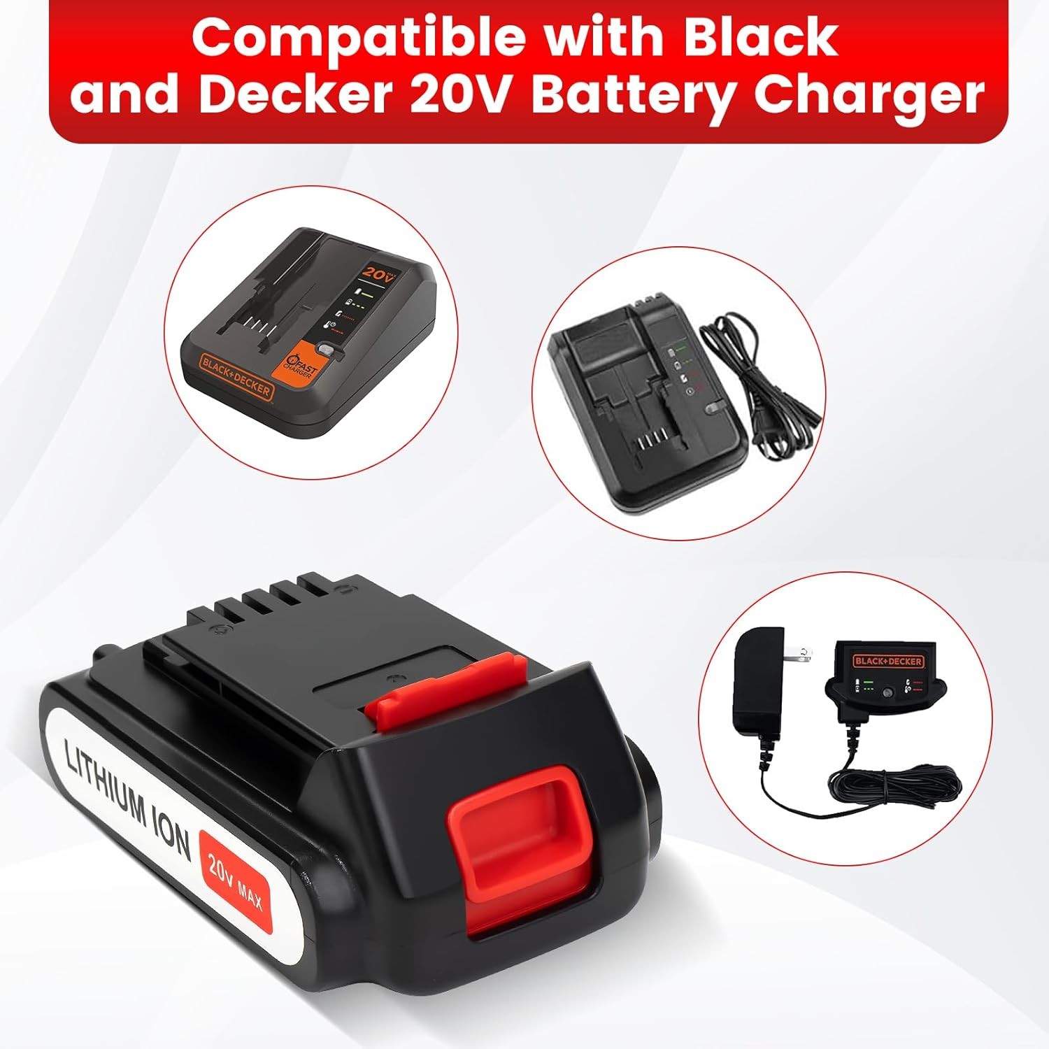 2X 6.0Ah 20Volt LB2X4020 Battery FOR Black&Decker 20V MAX Lithium LBXR20 LBX20