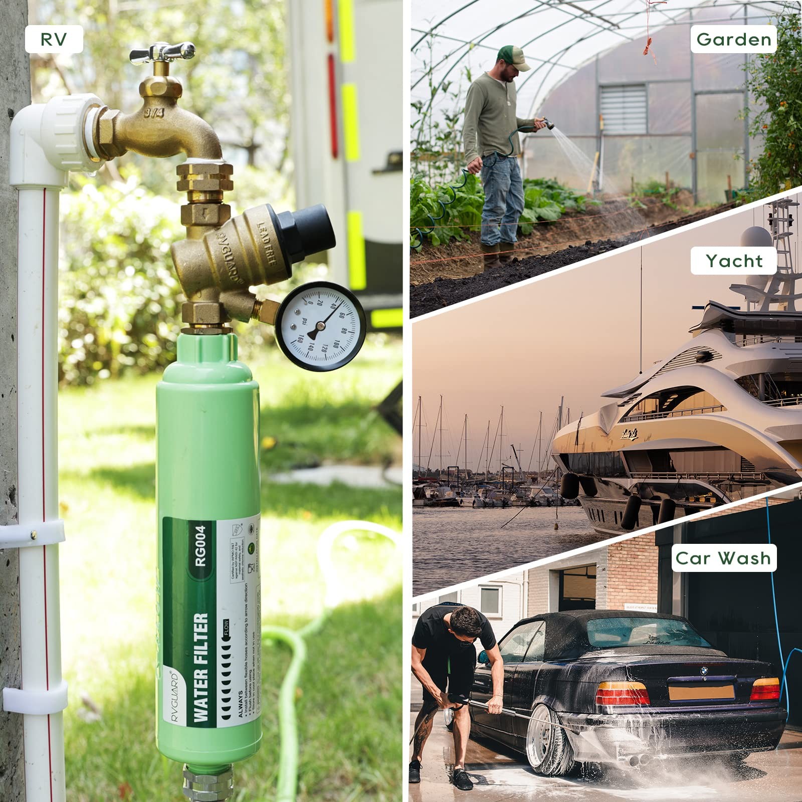 RVGUARD Inline RV Water Filter, Reduces Odors, Bad Taste, Rust, Chlorine, Ide…