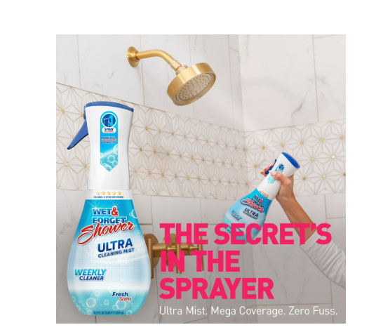 (2 pack) Wet & Forget Shower Ultra Cleaning Mist, Fresh Scent, 16.9 fl oz
