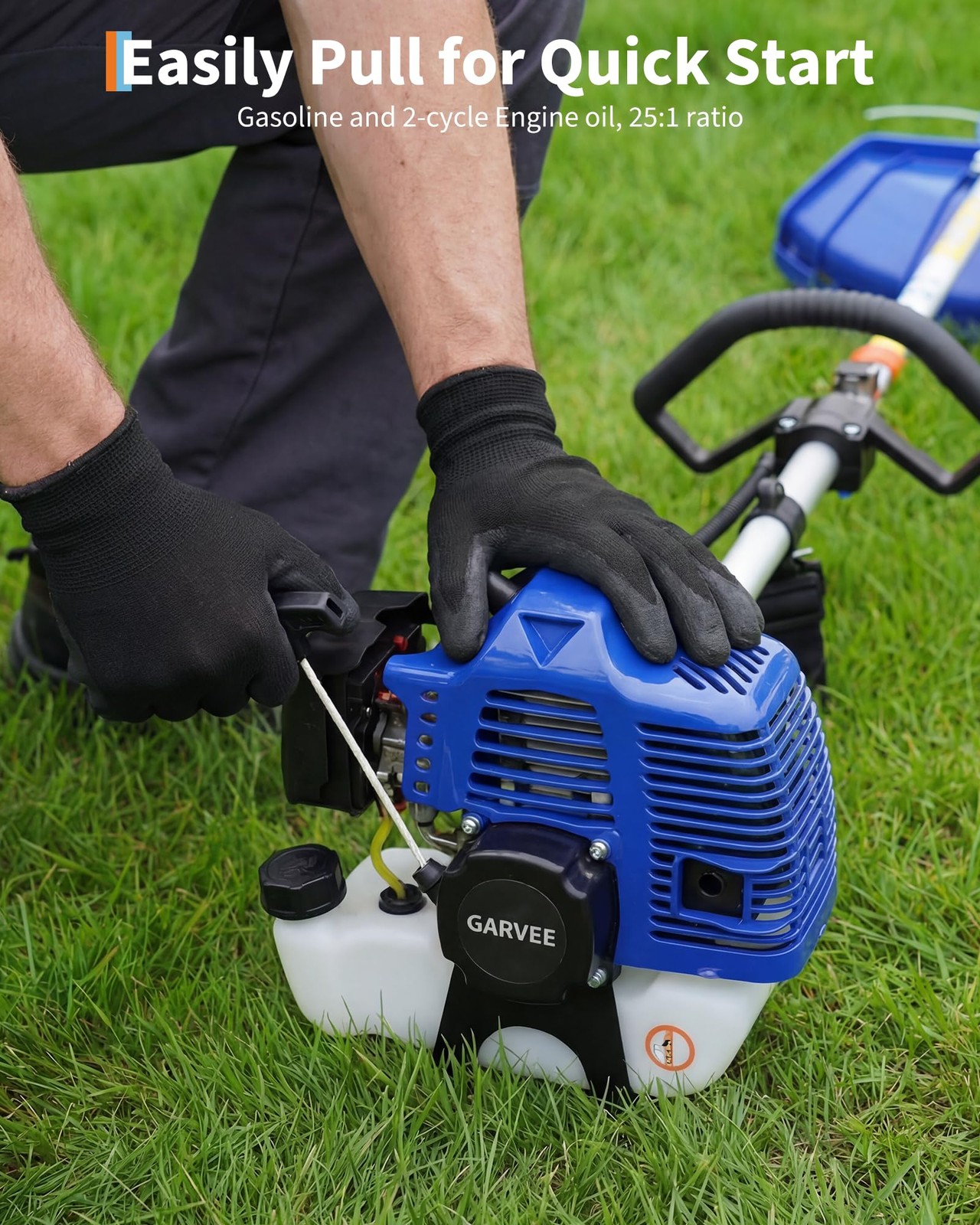 43CC Weed Wacker Gas Powered, 3-in-1 Gas Weed Eater 2-Cycle String Trimmer Yard