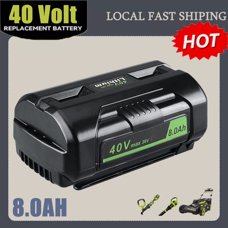 2PCS 8.0Ah 40V Battery For Ryobi 40Volt 8Ah High Capacity Lithium OP4050 OP40602