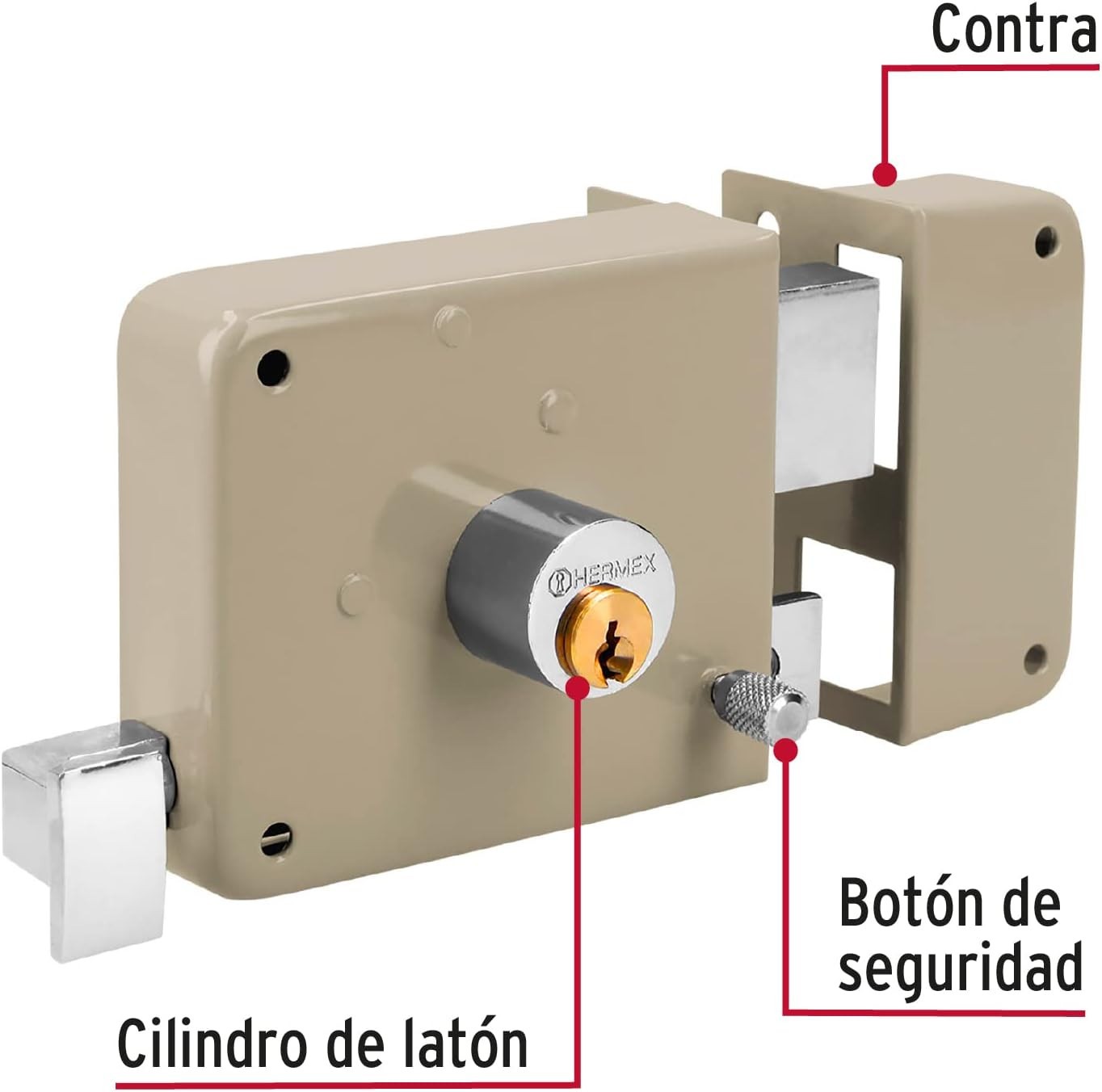 ✅ Truper 43583 / CS-70DB – Right Rim, Deadbolt Rim Door Lock Set, Standard Key ✅