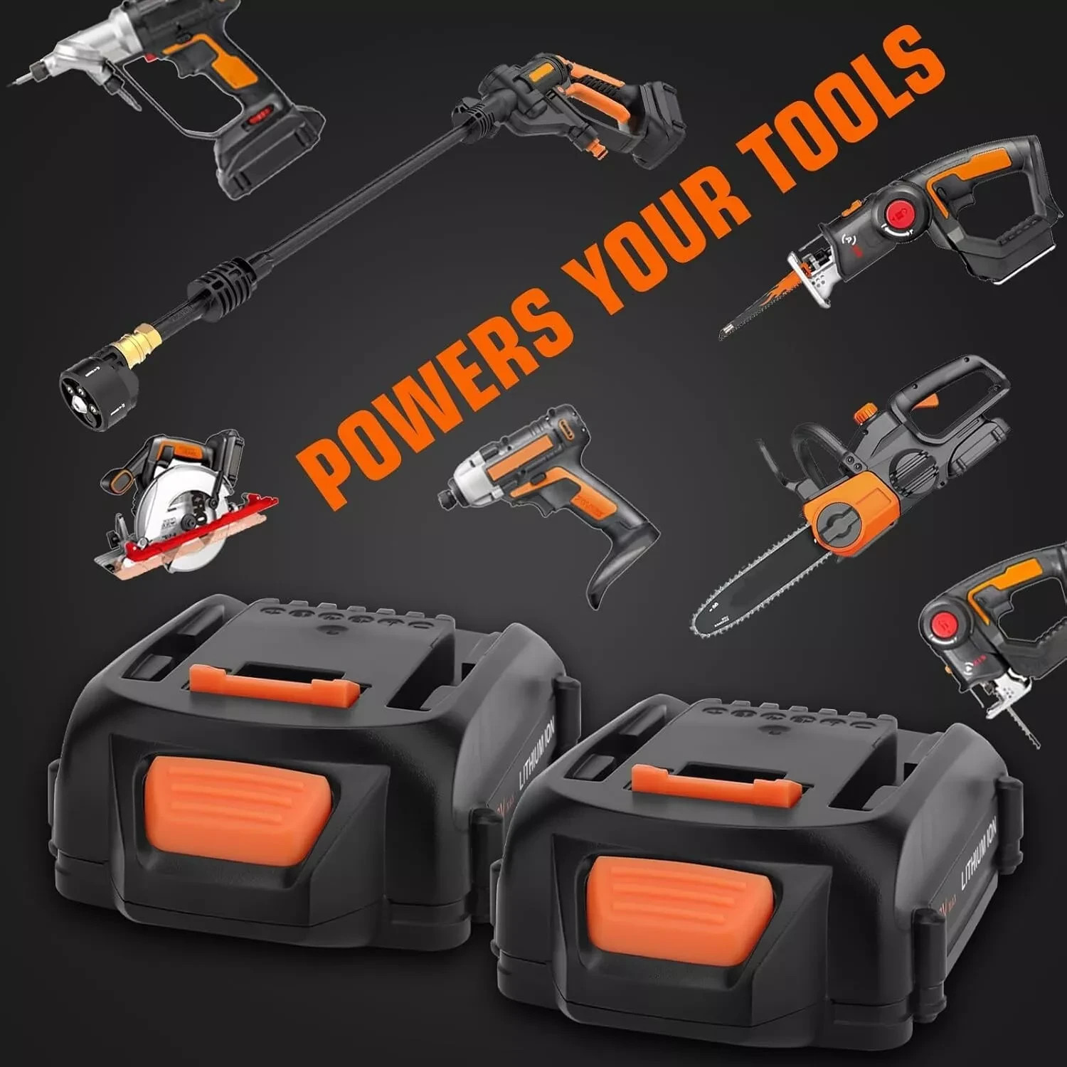 2pack For WORX 20V MAX Extend Lithium Battery 20 Volt WA3520 WA3525 WA3575 WG155
