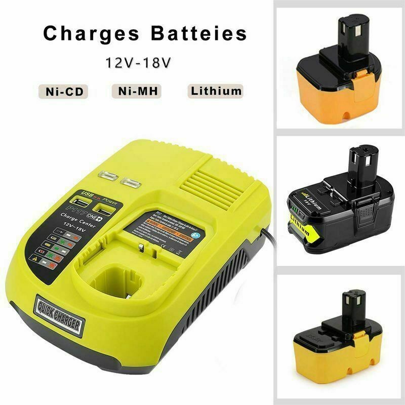 P117 Fast Charger for Ryobi ONE P108 P104 Battery 12V-18V Li-ion Ni-cd Ni-Mh US