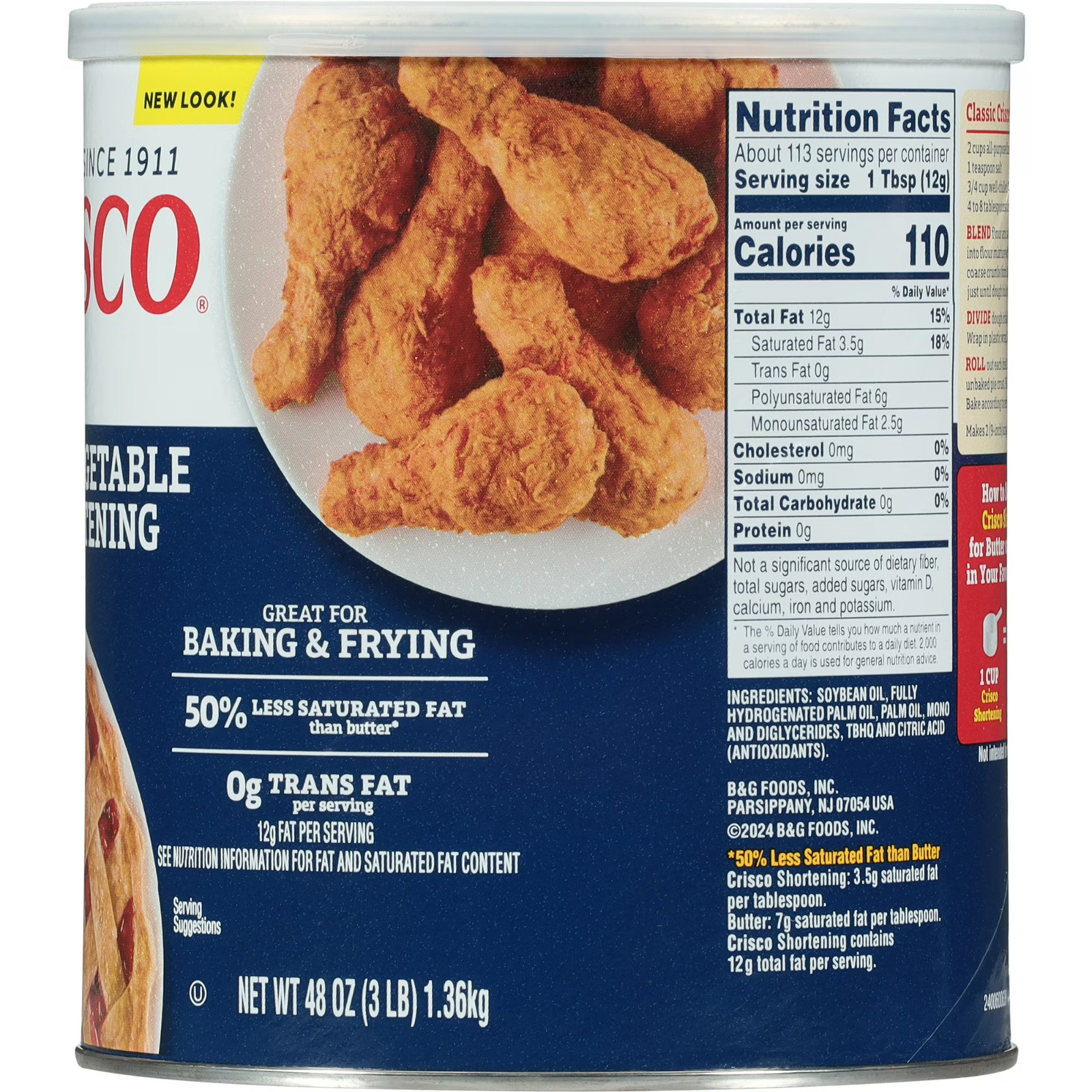 Crisco All-Vegetable Shortening – 48 oz