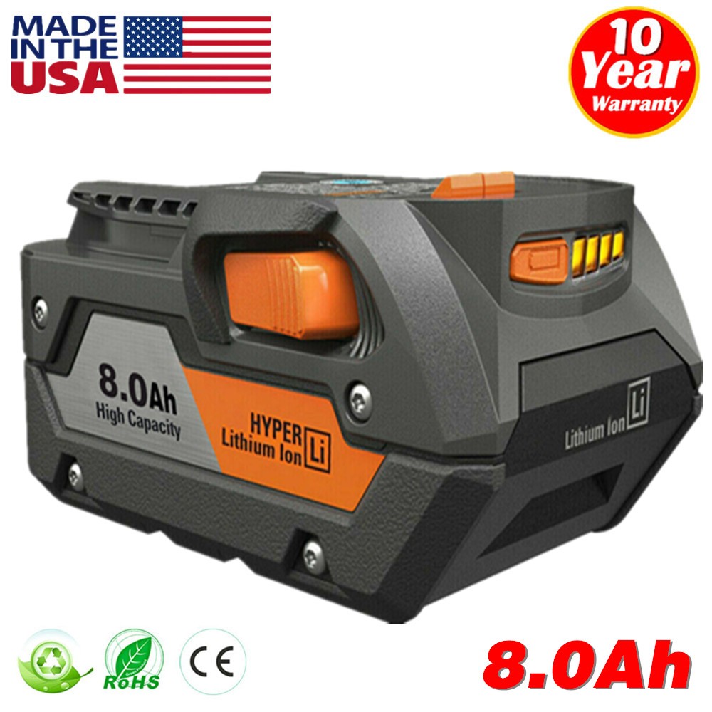 NEW PACK For Ridgid 18V R840085 8.0Ah Hyper Lithium Battery Rigid 18Volt R840087