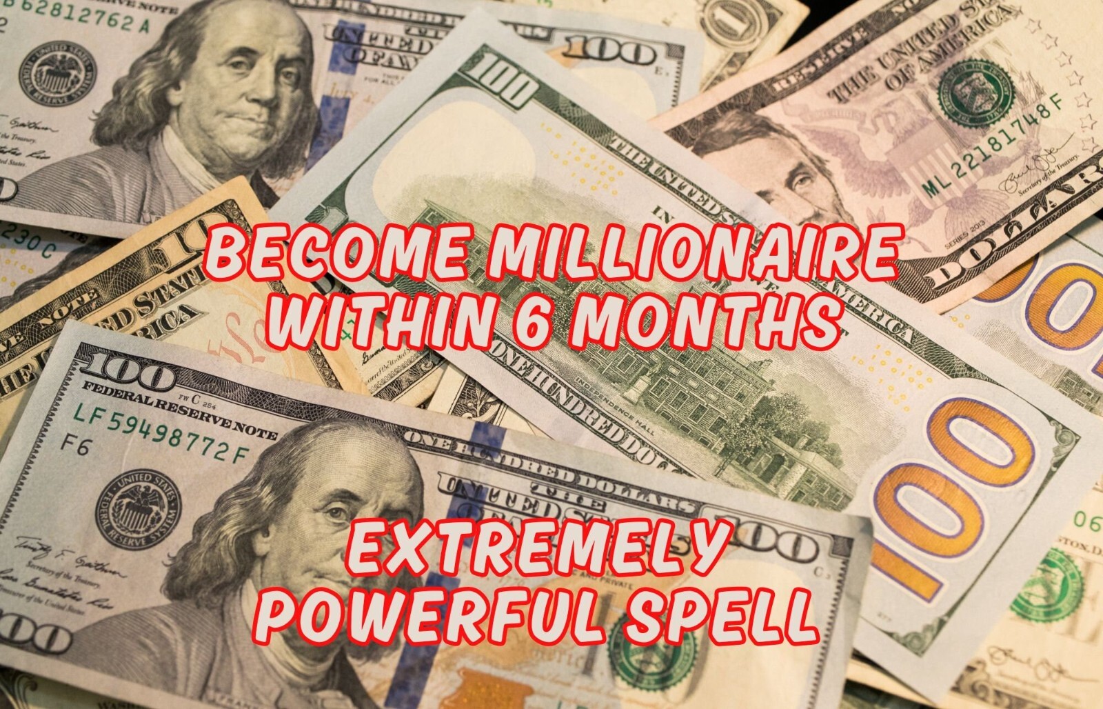 BECOME MILLIONAIRE Within 6 Months Spell, Money Be Mine, Become Rich, Same Day