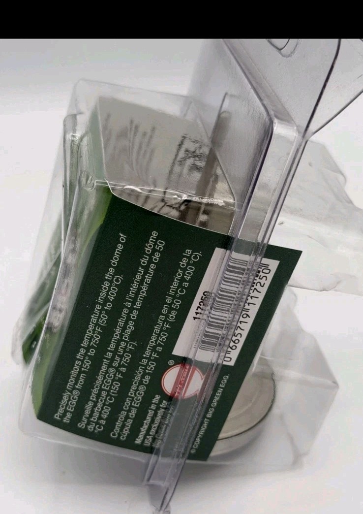 Big Green Egg 117250 Stainless Steel External Temperature Gauge 3” Glass Dial