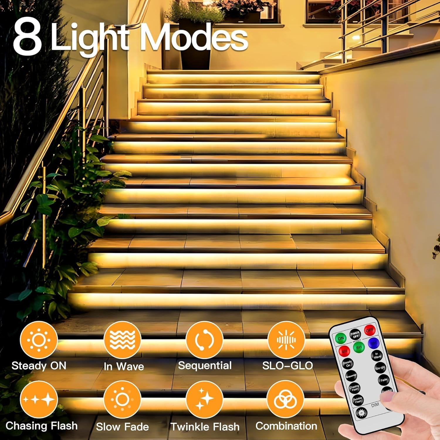 LED Rope Lights 50ft Waterproof Outdoor Indoor Dimmable Remote Decor