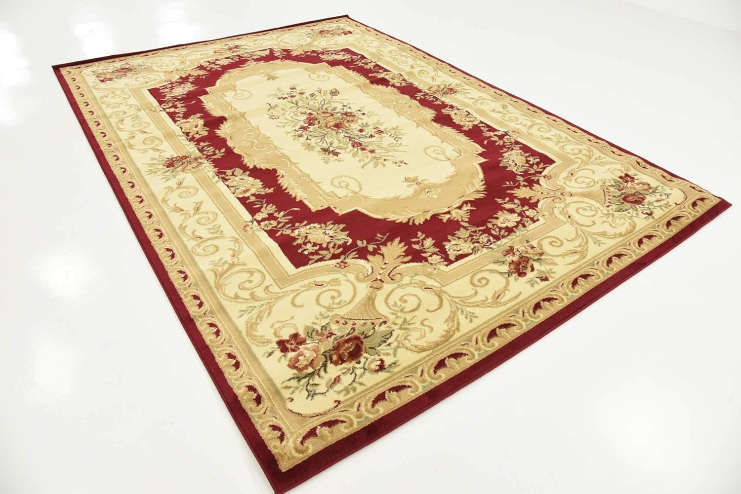 Elegant Versailles Collection Area Rug – Henry 7’1″ x 10′ Red/Brown