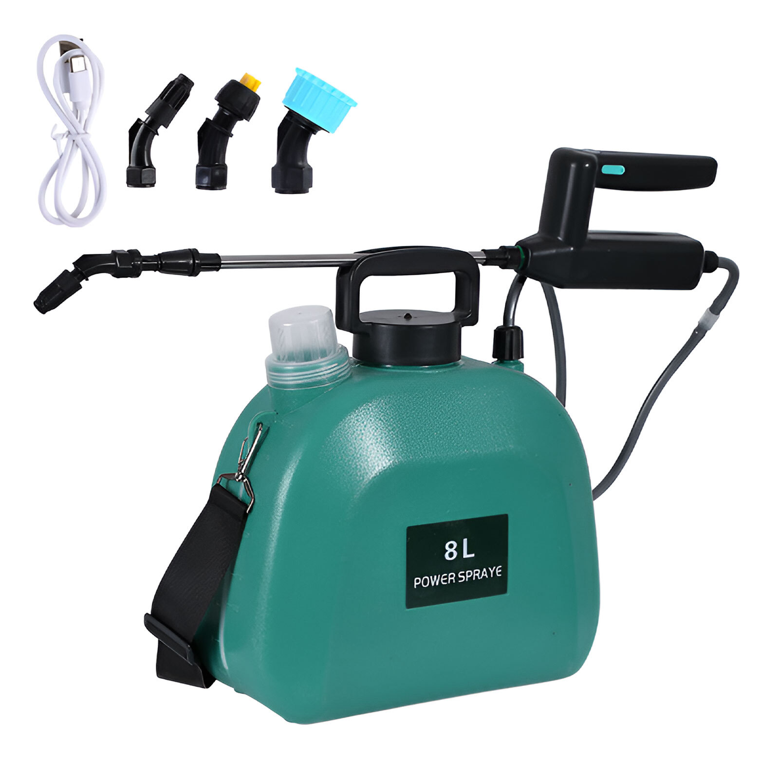 2Gallon Battery Powered Sprayer Electric Sprayer 3 Mist Nozzles Retractable Wand