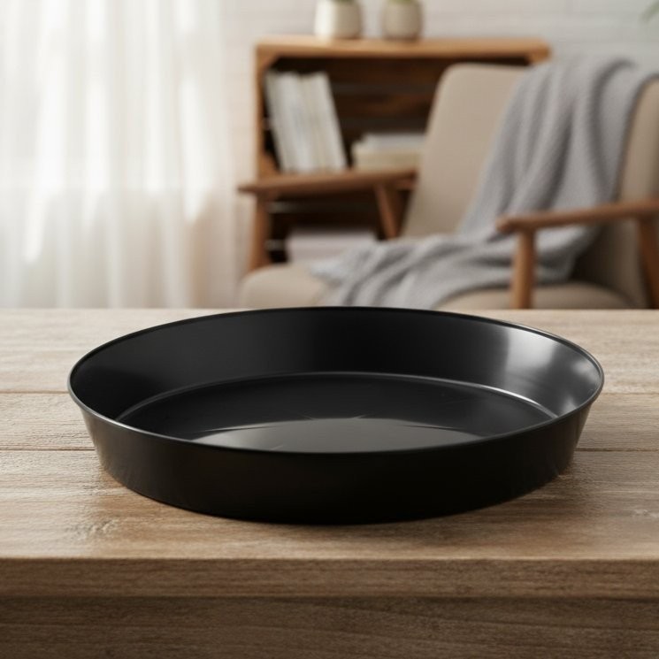 Austin Planter Plant Saucers, Black Polypropylene – Heavy Duty Indoor/Outdoor…