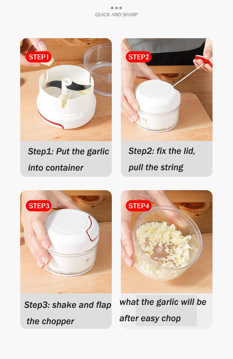 Fruit Vegetable Onion Garlic Cutter Press Manual Food Speedy Chopper Mini Slicer
