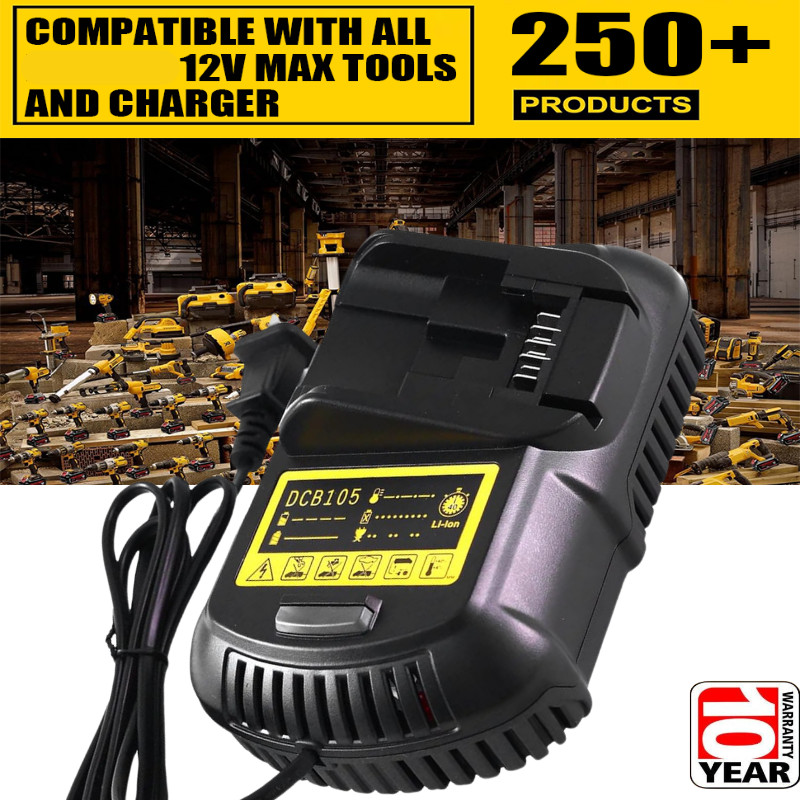 2 PACK For Dewalt DCB122 2.0Ah 12V 12 Volt Max Lithium Ion Battery / Charger