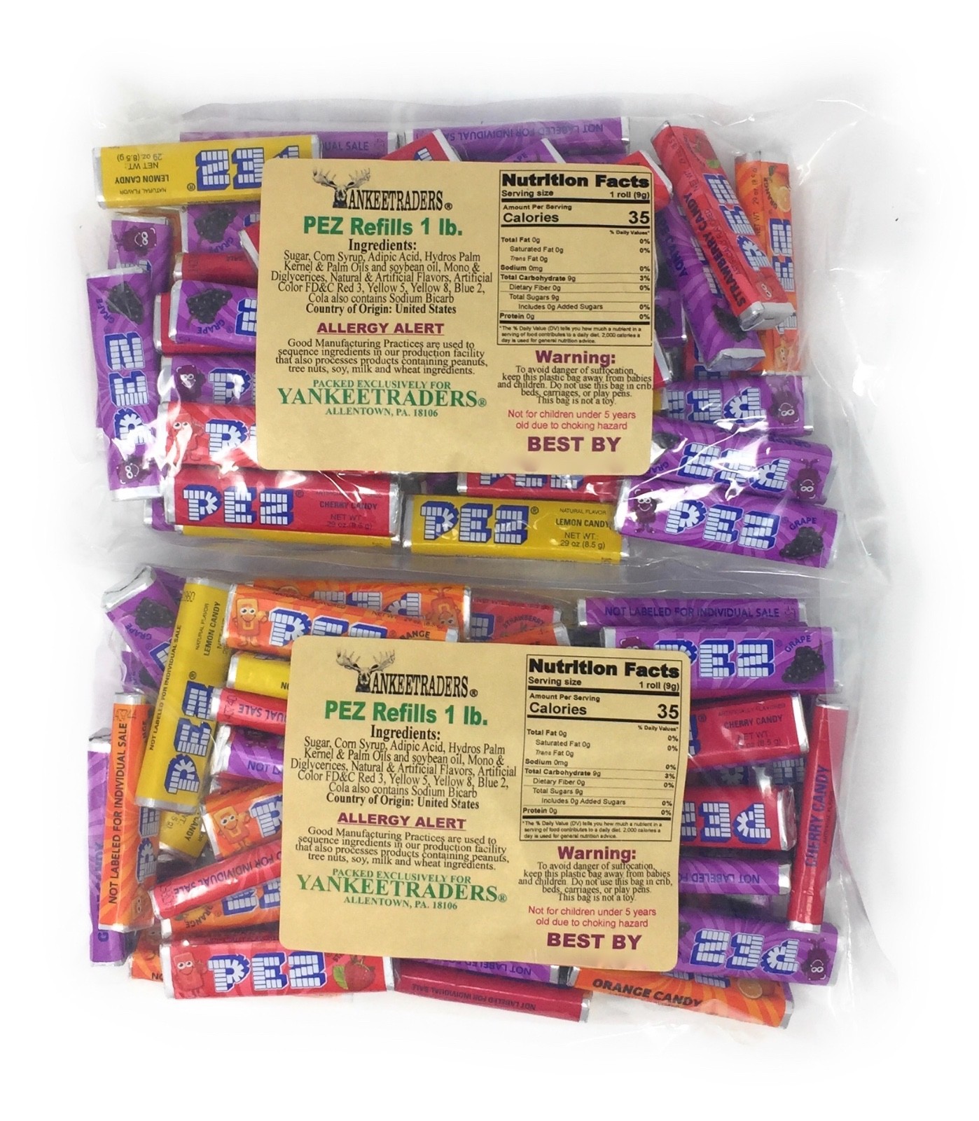 PEZ Candy Refills in 2 lbs. Bulk, Assorted Fruit Flavors ~ FREE SHIPPING!!
