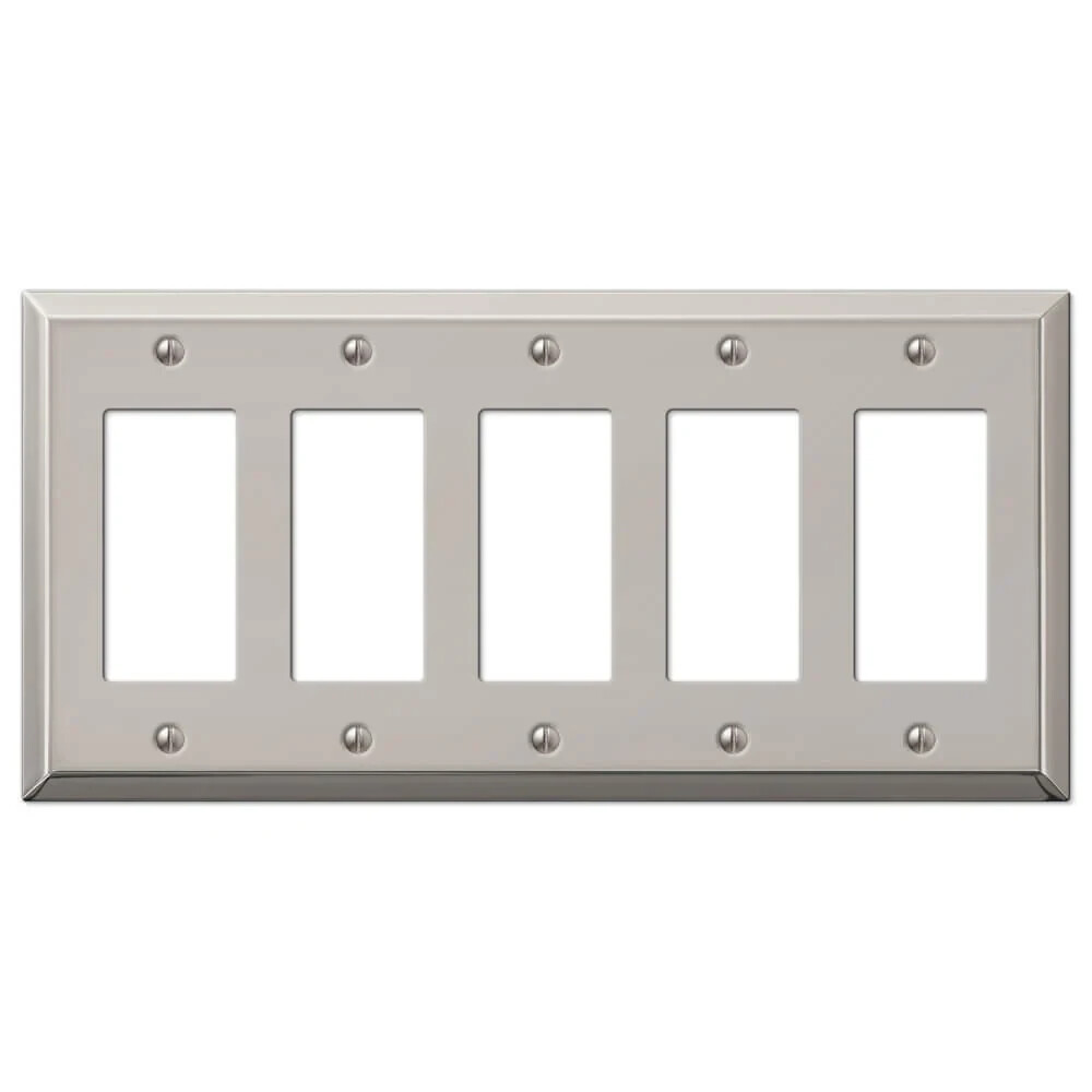 Electrical Switchplate Outlet Cover Century Brushed Nickel Single Double Triple