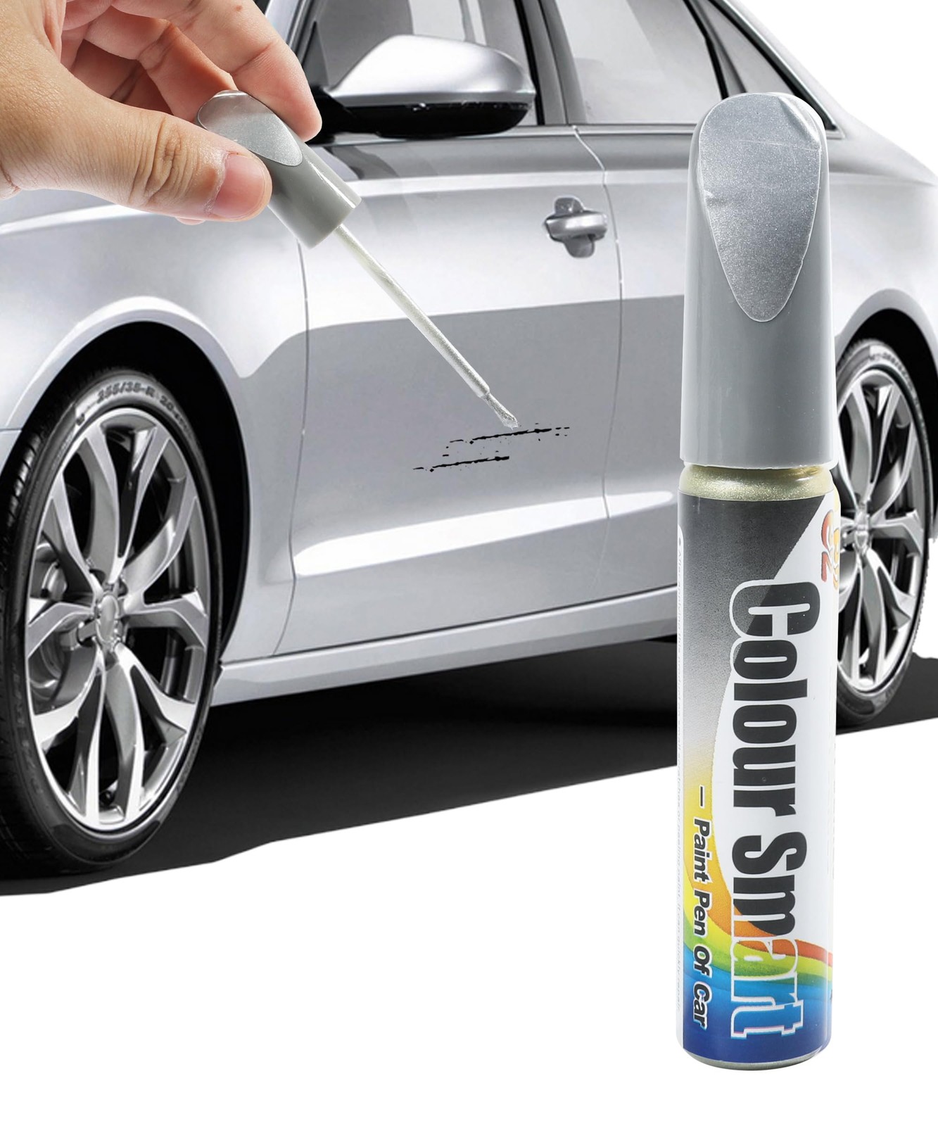 Toyota Silver Metallic Car Touch Up Paint Pen Auto Scratch Remover Repair Kit