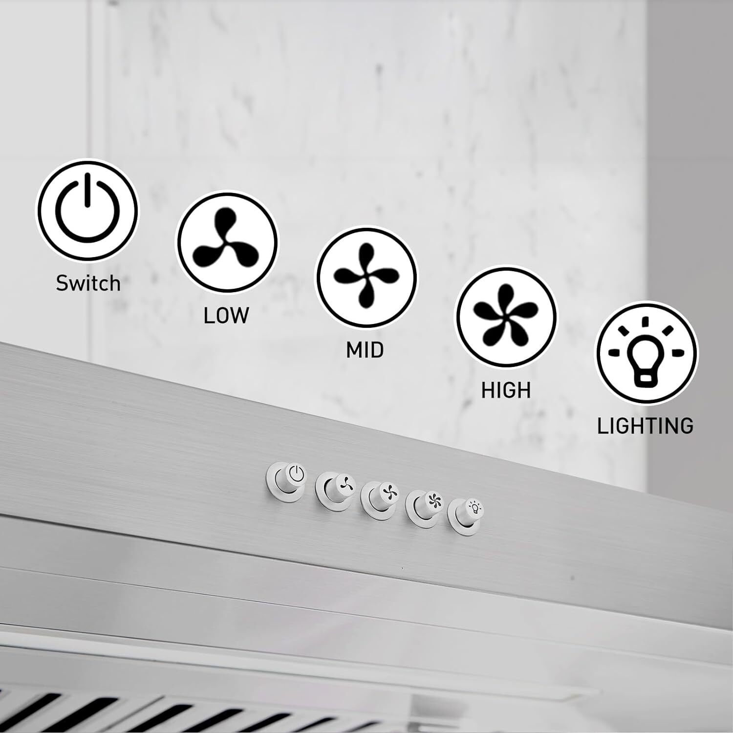 VESTA Chicago 750CFM Powerful 30” Under Cabinet Range Hood