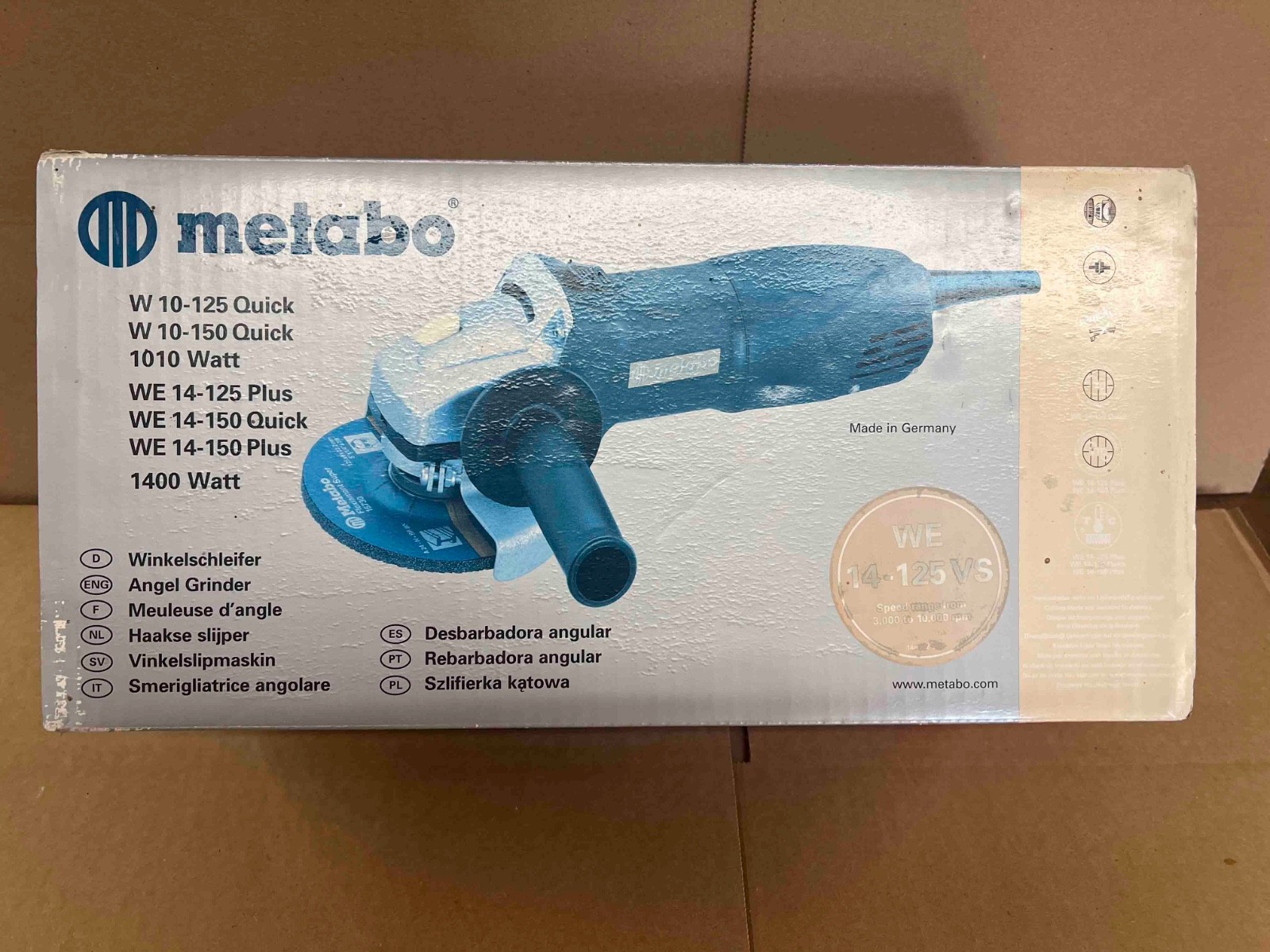 Metabo WE 14- 125VS Quick 4 1/2″ Grinder