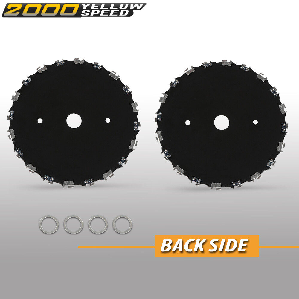 2PCS 9″ CHAINSAW BRUSH BLADE 20 TOOTH CUTTER TRIMMER HEAD WEED MOWER SAW BLADE