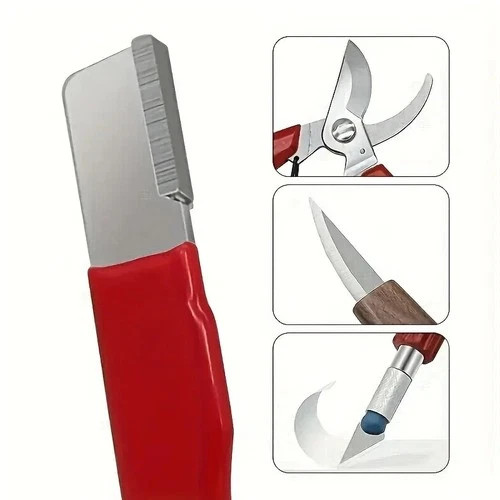 2Pcs Knife & Scissors Sharpener, Professional Kitchen & Garden Tool Sharpen