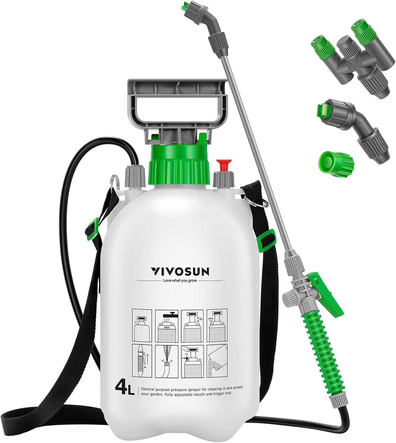 VIVOSUN 1 Gal/4L Pump Sprayer, Garden Water Sprayer