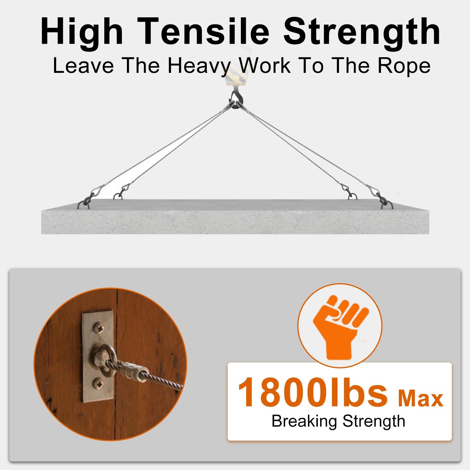 Silver 1/8 Inch Wire Rope Metal Cable 100 Ft
