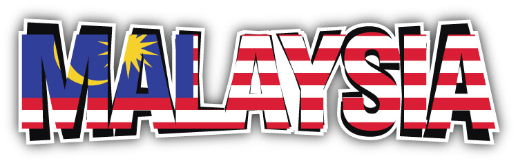 Malaysia Flag Art Slogan Travel Car Bumper Sticker Decal