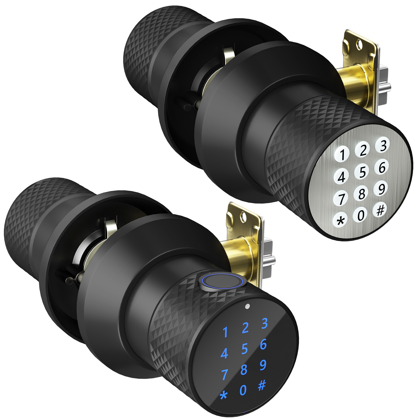 Smart Door Knob Keyless Entry Lock Electronic Touchscreen Deadbolt with Keypad