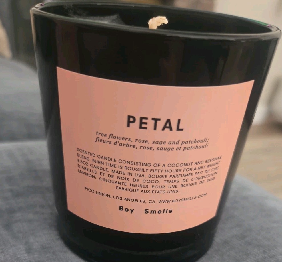 NIB Boy Smells PETAL 8.5 oz Scented Candle NEW IN BOX approx 50 Hour Burn