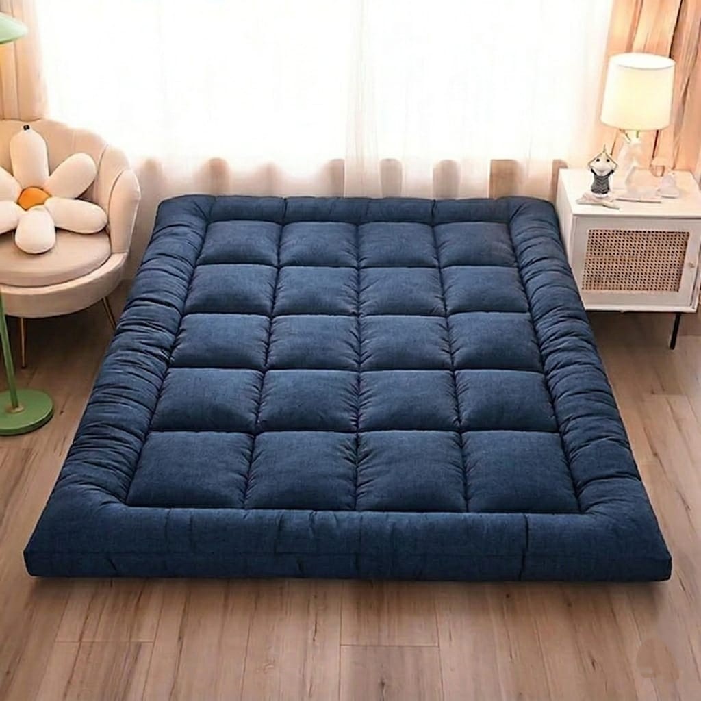 Extra Thick Japanese Sleeping Floor Mattress Foldable Roll Up Futon Tatami Mat