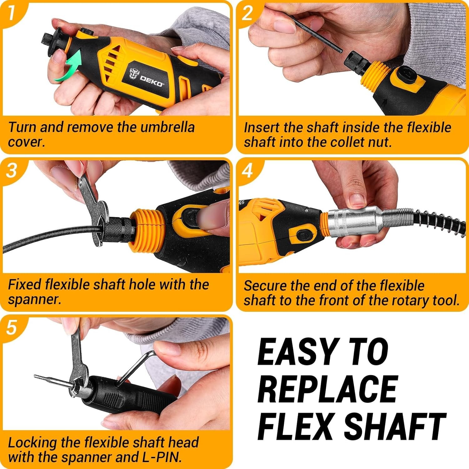 Rotary Tool Kit Power Hand Rotary Tools Mini for Wood/Metal, Electric Grinder