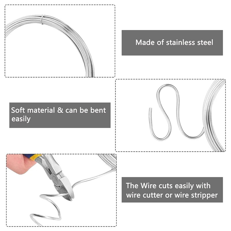 304 Stainles Steel Soft/hard Steel Wire Diameter 0.02-3mm Single Strand Lashing