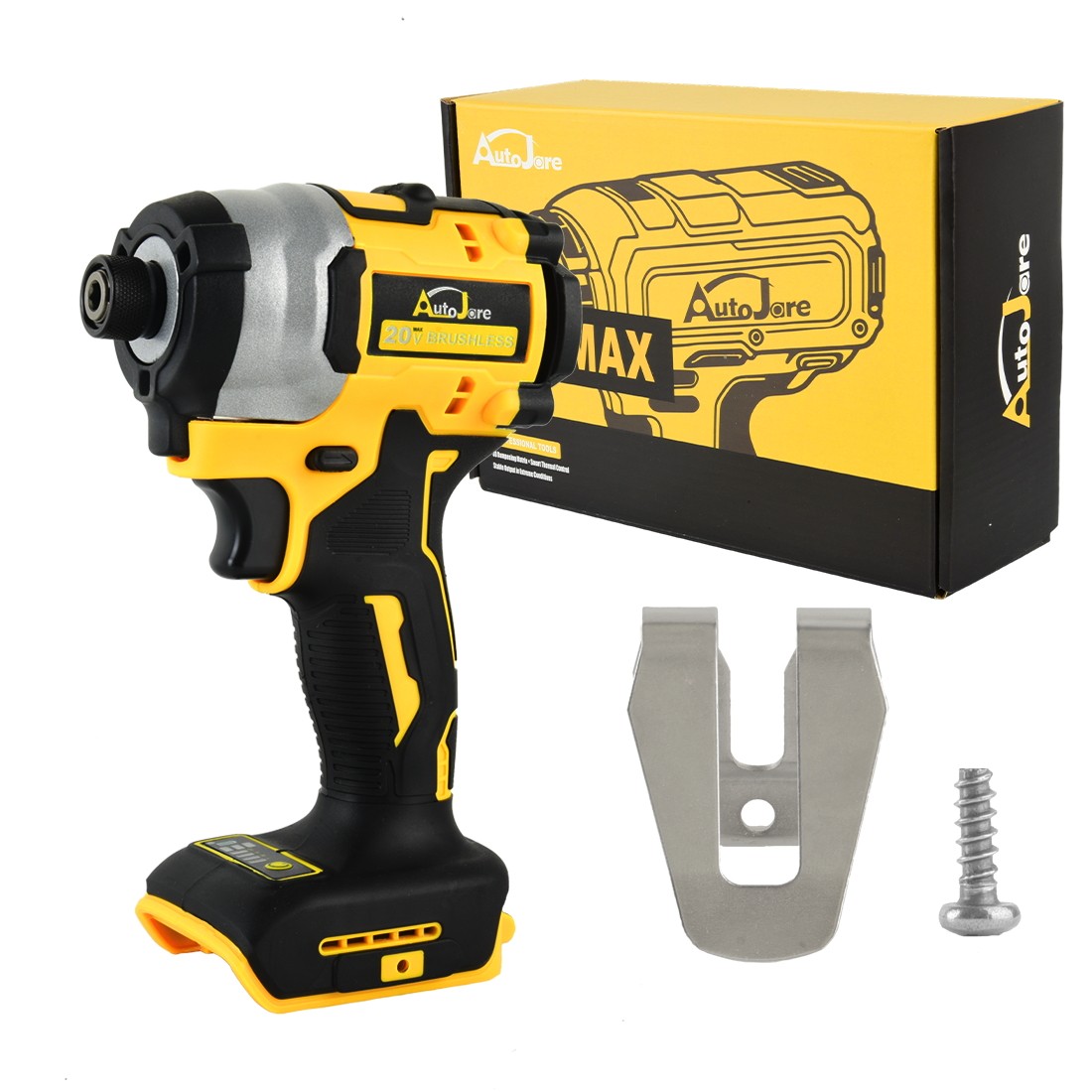 Brushless Cordless Impact Driver,for Dewalt 20V Max Battery,1/4″ Compact,4 Speed