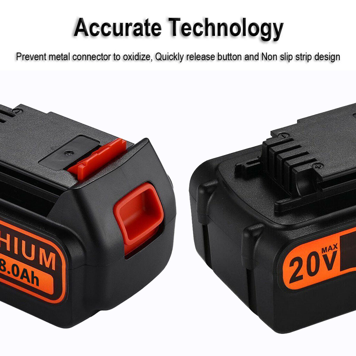 Pack 8.0AH 20V MAX For Black & Decker 20Volt Lithium Battery LBXR20 LB2X4020 NEW