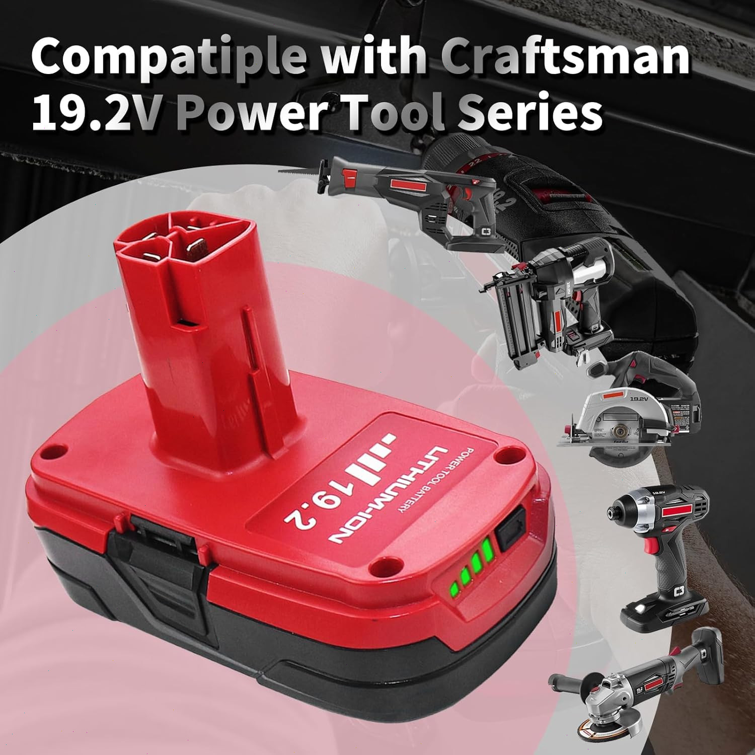 2Pack 4.0Ah For CRAFTSMAN 19.2 VOLT C3 LITHIUM-ION DIEHARD BATTERY 315.PP2011