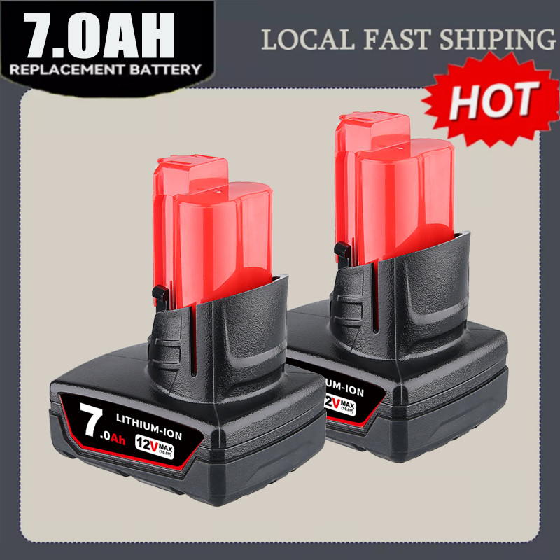 2X Battery For Milwaukee M12 LITHIUM 7.0Ah Extended Capacity 48-11-2460
