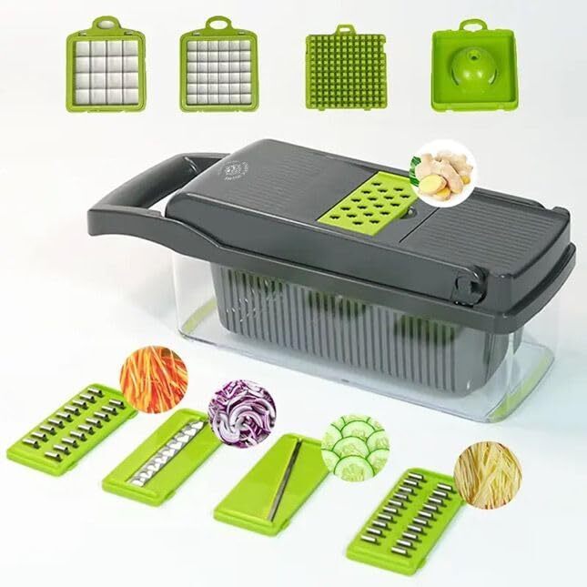 16-In-1 Vegetable Fruit Kitchen Chopper Cutter Food Onion Veggie Dicer Slicer US