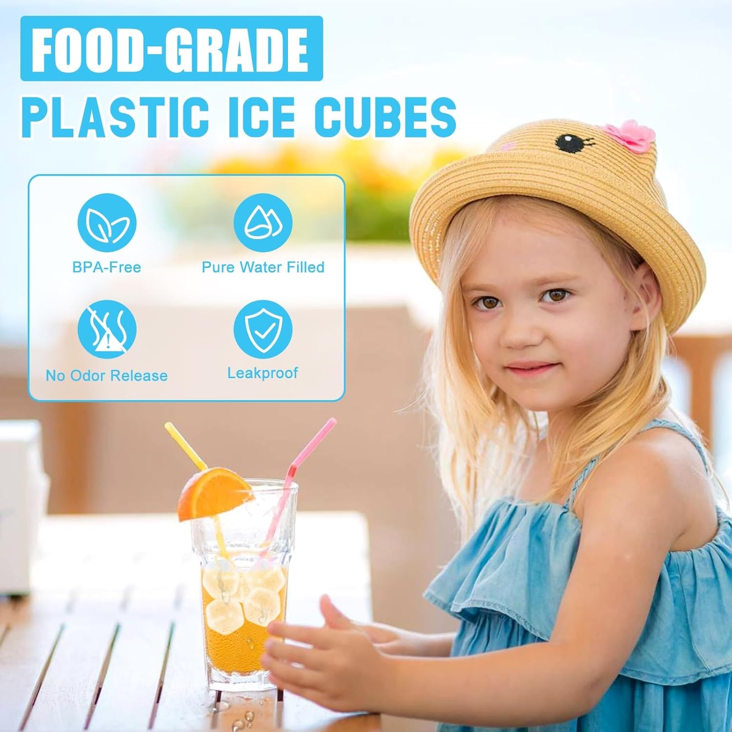 300 PCS Reusable Ice Cube Drink Refreezable Plastic ice Cubes Without Diluting