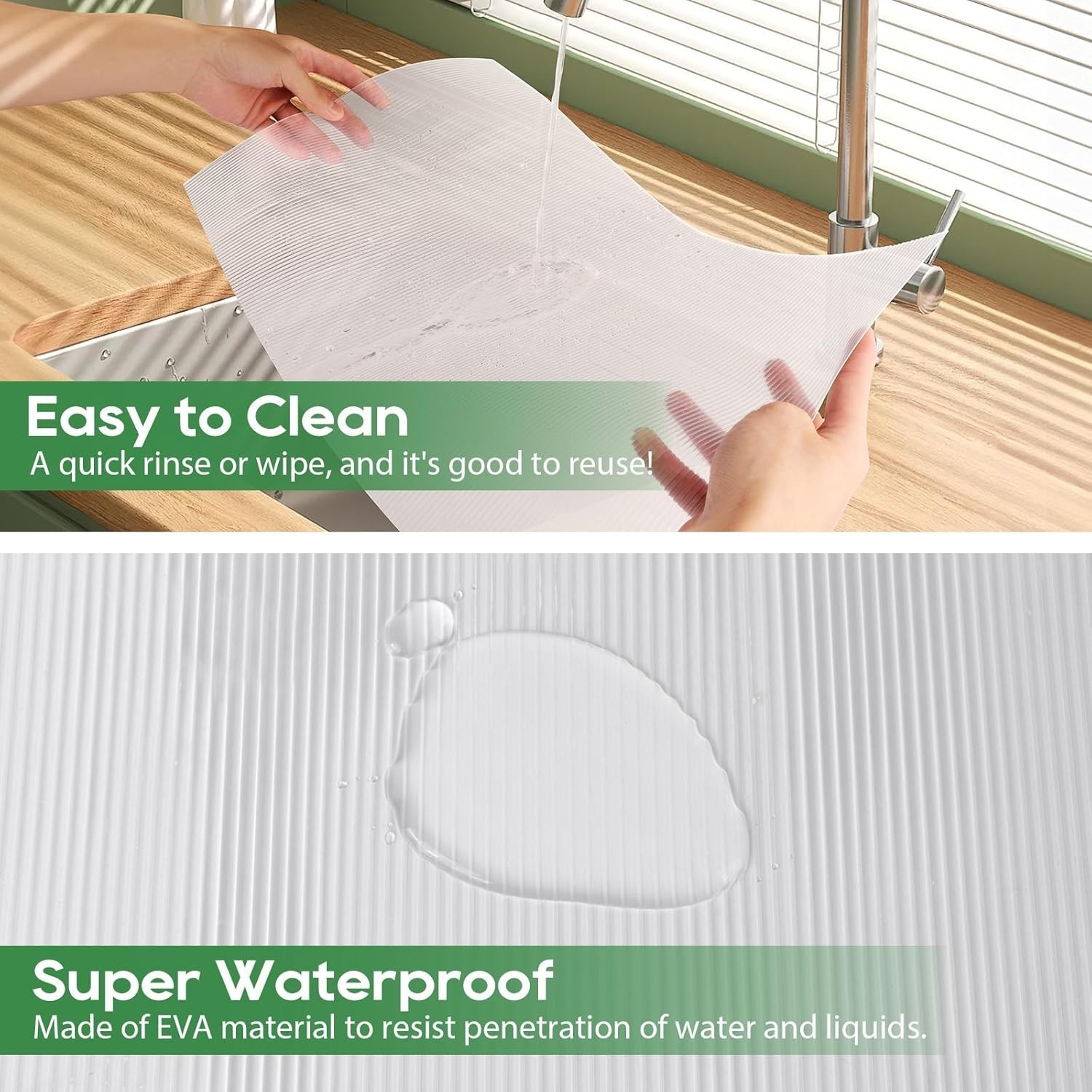 Shelf Liner Non Slip Washable 12 Inch x 20 Feet Waterproof Durable Refrigerator
