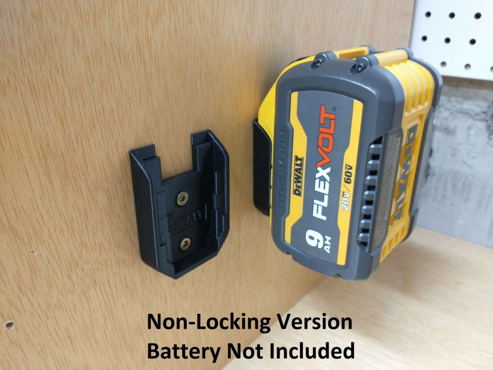 Wall Mount for DeWalt DCB102 Charger with Optional Battery Mounts, Made in USA