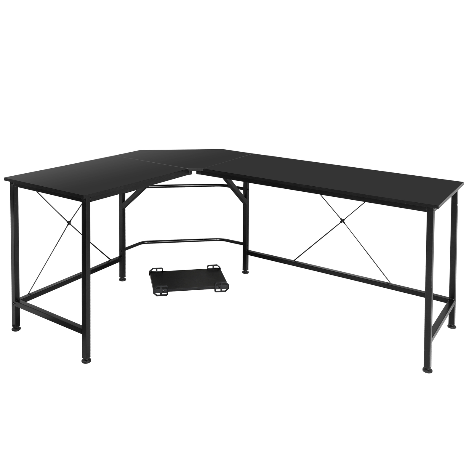 Computer Gaming Laptop Table L-Shaped Desk Corner Workstation for Office Home